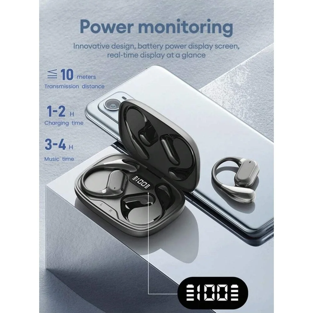 TWS‎ Wireless Earbuds Q11 Super Base w/Charging Case Black